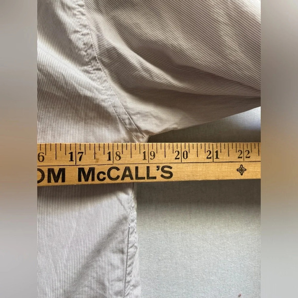 Talula Aritzia Oxford Boyfriend Fit Button up  striped cotton shirt Sz XS - Picture 9 of 10